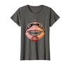 Mademark Smiling Shark With Lipstick Marks Graphic T-Shirt - size chart