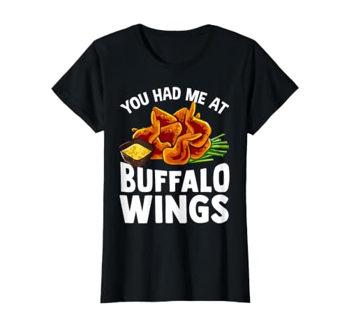 Homewise Shopper Buffalo Wings Buffalo Wings Funny Appetizer T-Shirt - size chart