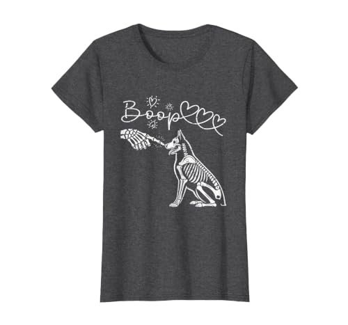 Skeleton Hand Dog Boop - German Shepherd Lovers Skeleton Hand Touch Nose German Shepherds Boop Dog Halloween T-Shirt - size