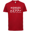 Dressdown Horses Makes Me Happy - Mens Premium Cotton T-Shirt - size chart