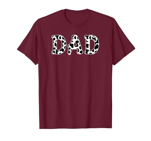 Cow Pattern Print Family Matching Birthday Apparel Cow Dad Birthday Family Matching Girl Boy Farm Birthday T-Shirt - size
