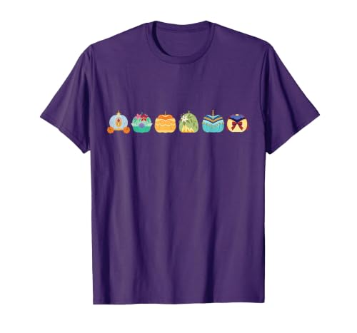 Disney Princess Pumpkins Fall Autumn Lineup of Princesses T-Shirt - size chart
