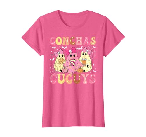 Funny Conchas and Cucuys Mexican Tees Halloween Cute Conchas and Cucuys Ghost Funny Halloween Mexican Ghost T-Shirt - size
