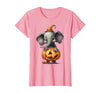 Cute Elephant Wearing A Pumpkin Halloween Cloths Cute Elephant Wearing A Pumpkin Halloween Funny Elephant T-Shirt - size