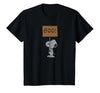 Peanuts Halloween Snoopy Boo Sign T-Shirt - size chart