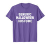 Generic Halloween Costume T-Shirt - size chart