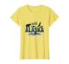 Mademark Wild Alaska Adventure: Bear, Fish, Eagle Mountain Scene T-Shirt - size chart