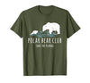 Global Warming Awareness Arctic Winter Ice Polar Bear Club Take The Plunge Ice Bear T-Shirt - size chart