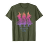 Escaped Since 1692 Halloween Escaped Since 1692 Funny Witch Halloween Design T-Shirt - size chart