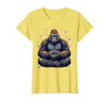 Mademark Meditating Gorilla Zen Monkey Graphic Design T-Shirt - Women - size chart