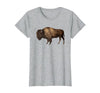 Altes Büffel-Design Buffalo Vintage Retro American Bison T-Shirt - size chart