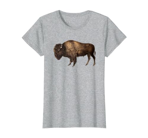 Altes Büffel-Design Buffalo Vintage Retro American Bison T-Shirt - size chart