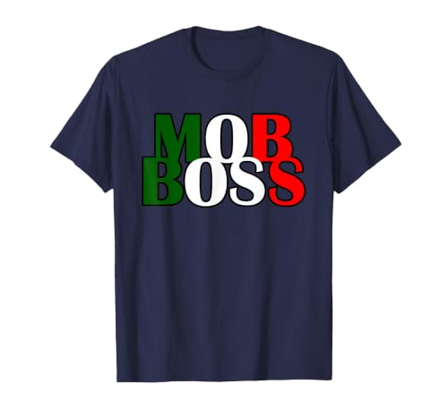 Italian Yeah B Mob Boss Italian Flag 1920s Costume Mafia Party T-Shirt - size chart