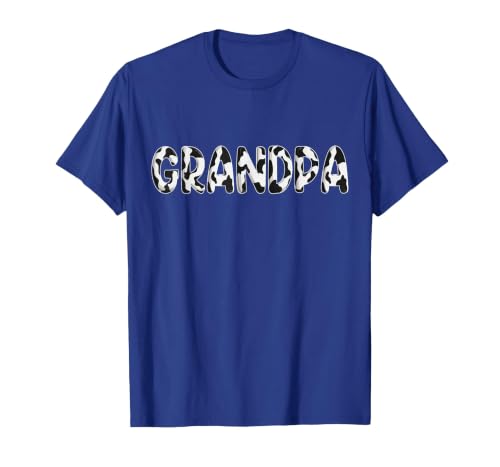 Cow Pattern Print Family Matching Birthday Shirts Cow Grandpa Birthday Family Matching Fathers Day Boy Girl T-Shirt - size