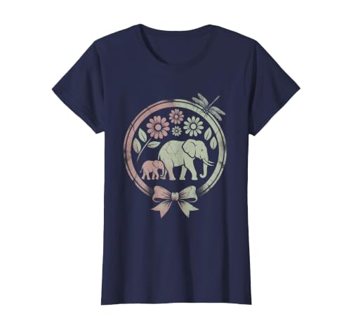 Mademark Elephant and Calf Walking Trunk to Tail Mama T-Shirt - Women - size chart