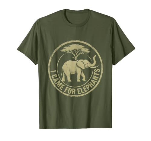 Mademark I Came For Elephants Safari Women Design T-Shirt - Men - size chart