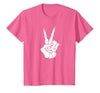 Goodtogotees Skeleton Hand Peace Sign Halloween t-Shirt T-Shirt - size chart