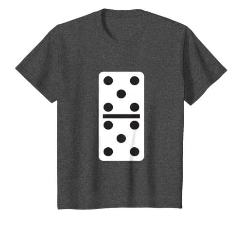 Fun and Easy Halloween Costume T-Shirts - Dominoes Double Five Dominoes Halloween Costume 5 Domino Game T-Shirt - size chart