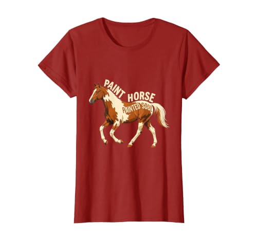Mademark Paint Horse Painted Soul Equestrian Design T-Shirt - size chart