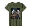 Funny Halloween Animals Selfies Clothing Funny Squirrel Selfie with Ghosts Haunted Forest Halloween T-Shirt - size chart