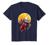 American Football Skeleton Halloween Shirt Football Fan T-Shirt - size chart
