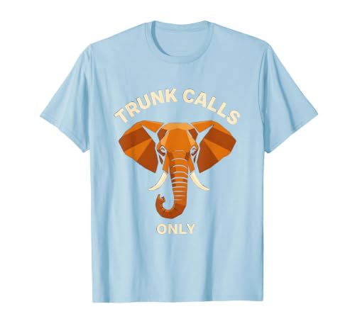 Mademark Trunk Calls Only Funny Elephant Design T-Shirt - Men - size chart