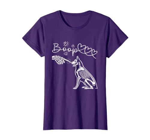 Skeleton Hand Dog Boop - German Shepherd Lovers Skeleton Hand Touch Nose German Shepherds Boop Dog Halloween T-Shirt - size