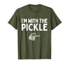 Funny Halloween Costume Holiday Party Gift I'm with The Pickle Funny Halloween Costume Matching Couples T-Shirt - size chart
