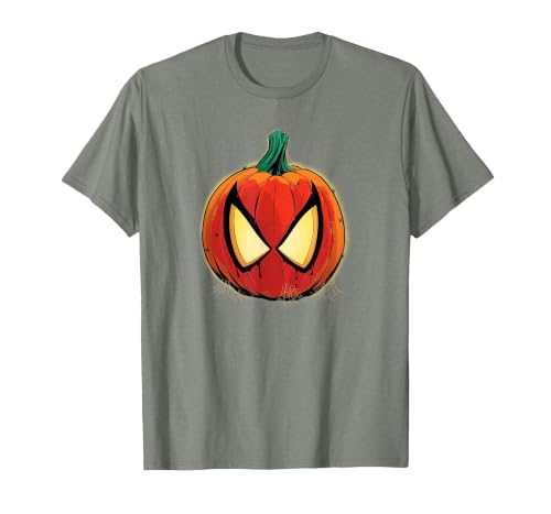 Marvel Spider-Man Halloween Spooky Pumpkin Jack-o'-Lantern T-Shirt - size chart