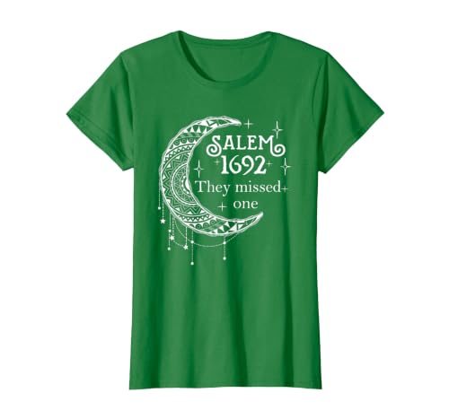 Salem 1692 They Missed One - Salem Witch 1692 Halloween T-Shirt - size chart