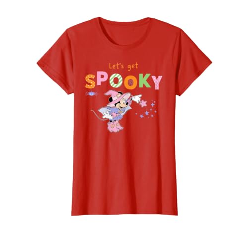 Disney Minnie Mouse Let's Get Spooky Cute Halloween Witch T-Shirt - size chart