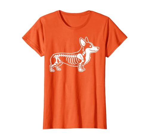 Halloween Corgi Skeleton Spooky Costume Corgi Skeleton Halloween T-Shirt - size chart