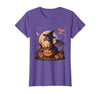 Halloween Dragons Fantasy Spooky Witchy Cute Halloween Dragon Witch Hat Pumpkin Moon Fantasy T-Shirt - size chart