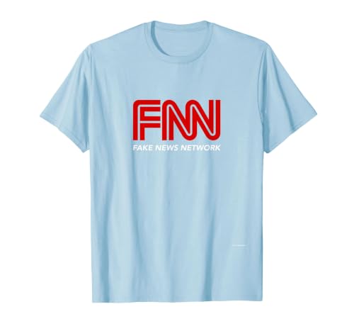 Fake News Network #fakenews Funny Trump Halloween Costume T-Shirt - size chart