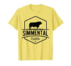 Funny Farmer Gift for Simmental Cattle Cow Farmer - Simmental Cattle T-Shirt - size chart
