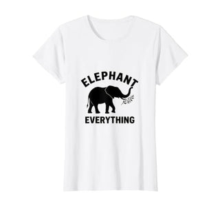 Mademark Elephant Everything Minimalist Animal Lover Design T-Shirt - Women - size chart