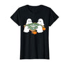 Mahjong Player Halloween Ghost Playing Mahjong Halloween Ghost Playing Mahjong Spooky Season Game Day Fall T-Shirt - size