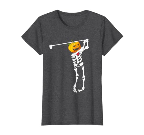 Funny Skeleton Golf Halloween Costume Golf Skeleton Pumpkin Halloween Shirt T-Shirt - size chart