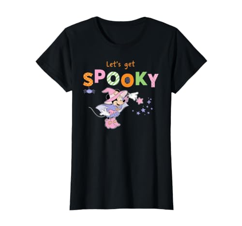 Disney Minnie Mouse Let's Get Spooky Cute Halloween Witch T-Shirt - size chart