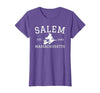 Salem Est 1626 Massachusetts Funny Salem Witch Est 1692 Salem Massachusetts Halloween T-Shirt - size chart