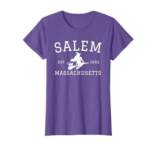 Salem Est 1626 Massachusetts Funny Salem Witch Est 1692 Salem Massachusetts Halloween T-Shirt - size chart