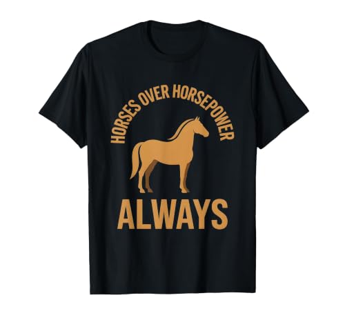 Mademark Horses Over Horsepower Always Equestrian Design T-Shirt - Men - size chart