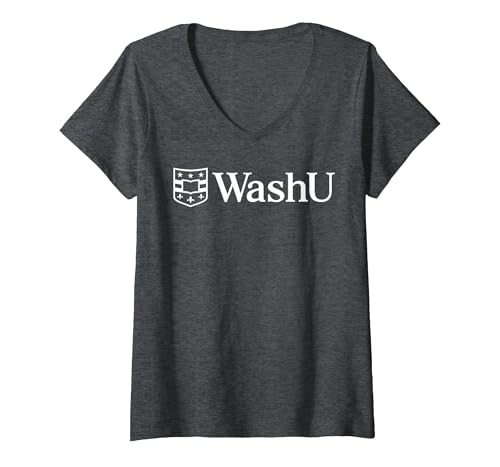 Women's WashU Women's Icon Logo | Washington University in St. Louis V-Neck T-Shirt - size chart