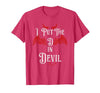 I Put the D in Devil Tees I Put the D in Devil Funny Halloween Matching Couple T-Shirt - size chart
