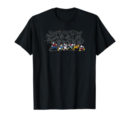 Disney Mickey and Friends Halloween Happy Haunting Group T-Shirt - size chart