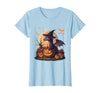 Halloween Dragons Fantasy Spooky Witchy Cute Halloween Dragon Witch Hat Pumpkin Moon Fantasy T-Shirt - size chart