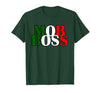 Italian Yeah B Mob Boss Italian Flag 1920s Costume Mafia Party T-Shirt - size chart
