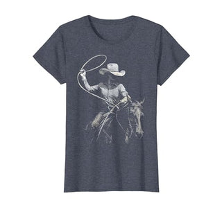 Cowgirl Western Rodeo Rodeo Cowgirl Western Horse T-Shirt - size chart