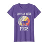 Pigs Lover Gift Co. Just an Aunt Who Loves Pigs T-Shirt - size chart