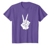 Goodtogotees Skeleton Hand Peace Sign Halloween t-Shirt T-Shirt - size chart